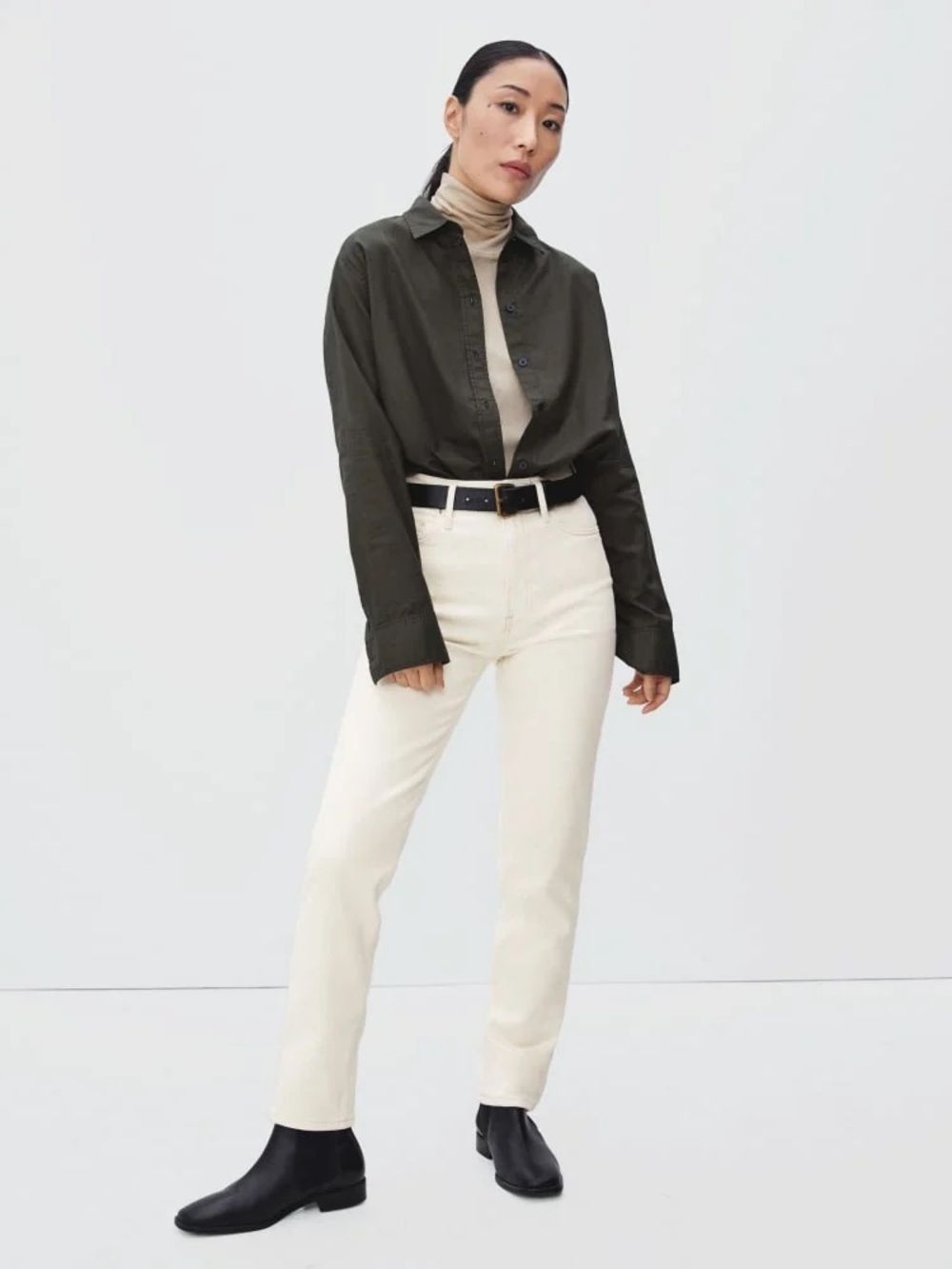 Everlane Original Cheeky Jeans Ecru
